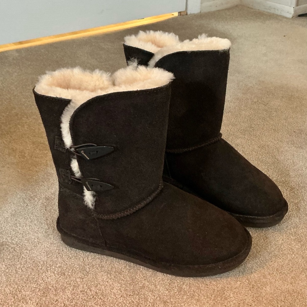 Bearpaw Boots 8 Inch Button Side Abigail Boots Bearpaw Winter Boots Size 7